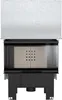 A front view of a modern fireplace insert with a metallic top panel. Anteprima dell’immagine prodotto