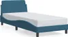 vidaXL Bettgestell mit Kopfteil "Dover" Blau 90x190 cm Samt Produktbild-Vorschau 1