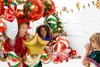 Ballon en plastique Bonbon rond 35cm blanc / rouge / or Voir les images du produit 5