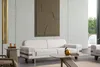 Hellgraue Sitzgarnitur Moderne Polster Stoff Couch Textil Produktbild-Vorschau 5