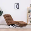 vidaXL Chaiselongue Braun Wildleder-Optik Produktbild-Vorschau 2