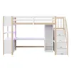 Lit superposé Flieks 90 x 200 cm avec bureau et étagère, Voir les images du produit 10