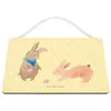 Mr. & Mrs. Panda Schild Hasen Muschel DIN A4 - Gelb Pastell Produktbild-Vorschau 3