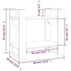 Bücherregal/Raumteiler Schwarz 60x35x57 cm Massivholz Produktbild-Vorschau 8