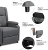 An illustration showing the assembly steps for a recliner chair. Anteprima dell’immagine prodotto