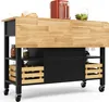 Sweiko Ilot de cuisine moderne (120×45×90cm) Armoire de Voir les images du produit 6