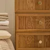 Kommode mit 5 Schubladen und Lamellenfronten, H 100 cm – Produktbild-Vorschau 4