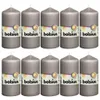 Bolsius Stumpenkerzen 10 Stk. 120 x 58 mm Warmgrau Produktbild-Vorschau 2