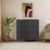 Kommode 'Nykapin' mit 3 Schubladen 80 x 80 x 40 cm Schwarz Produktbild-Vorschau 2