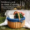 Creative Home Duży Kosz Wiklinowy Piknikowy z Granatowym Podgląd zdjęcia produktu 5