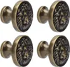 4set Lion Head Zink Legierungstr Griff moderne antike Produktbild-Vorschau 1