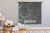 MuchoWow® Wandteppich Wandbehang Blau - Deutschland - Karte Produktbild-Vorschau 4