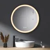 Heilmetz Spiegel 70cm Runder LED-Badspiegel in schwarzem Produktbild-Vorschau 2