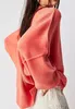 ASKSA Damen Pullover Langarm Rundhals Strickpullover Produktbild-Vorschau 2