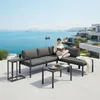 Mucola Sitzgruppe Aluminium Ecksofa mit Beistelltisch Produktbild-Vorschau 7
