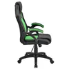 A side view of a black and green gaming chair. Podgląd zdjęcia produktu