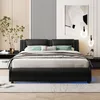 Schwarz 140x200cm Polsterbett (Ohne Matratze) Produktbild-Vorschau 7