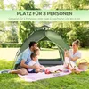 Outsunny Doppelzelt Campingzelt Outdoorzelt Familienzelt 2 Produktbild-Vorschau 8