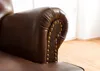 MASSIVMOEBEL24 Sofa 2-Sitzer Echtleder 140x84x94 braun Produktbild-Vorschau 5