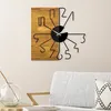 Opviq, Wooden Clock 29, Wanduhren, Nussbaum, Metall, 58 x Produktbild-Vorschau 2