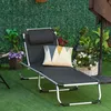 Sonnenliege klappbar mit Kissen, Gartenliege Campingliege, Produktbild-Vorschau 3