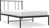 vidaXL Struttura letto con testiera in metallo nero 90x200 Anteprima dell’immagine prodotto 1