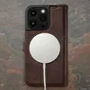 TORRO iPhone 15 Pro Leder-Wallet-Hülle – Dunkelbraun Produktbild-Vorschau 7