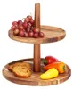 Excellent Houseware 2-stöckiges Servierregal, Holz, 23/18,5 Produktbild-Vorschau 3