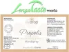 A product label for a propolis mouth spray. Podgląd zdjęcia produktu