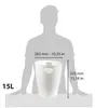 EXACOMPTA Papierkorb ECOBIN 15 Liter weiß Produktbild-Vorschau 2