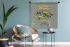 MuchoWow® Wandteppich Wandbehang Rennwagen - Flagge - Retro Produktbild-Vorschau 4