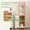 GOPLUS Badezimmerschrank, Hochschrank mit verstellbarem Produktbild-Vorschau 4