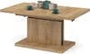 A wooden coffee table with a pedestal base. Produktbild-Vorschau
