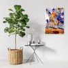 Leinwandbild abstrakte bäume 70x100 cm Feeby lila wandbild Produktbild-Vorschau 2