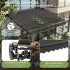 Gelenkarmmarkise 295 × 250 cm Markise mit Handkurbel Balkon Produktbild-Vorschau 4