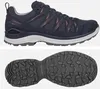 A side view and bottom view of a blue LOWA Innox Evo 2 GTX shoe. Voir les images du produit
