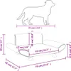 vidaXL Lit pour chien noir 70x45x28 cm similicuir Voir les images du produit 8