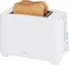 A white Clatronic toaster with two slices of toast inside. Produktbild-Vorschau