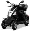 A black and silver electric scooter is shown from a front-diagonal angle against a white background. Produktbild-Vorschau