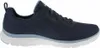 A side view of a blue Skechers Flexapeal 4.0 Brilliant View shoe. Voir les images du produit