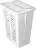 A white laundry basket with a lid. Produktbild-Vorschau
