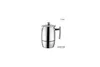 A stainless steel moka pot is shown against a white background. Produktbild-Vorschau