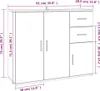 vidaXL Credenza rovere Sonoma 91x29,5x75 cm Materiale a Anteprima dell’immagine prodotto 8