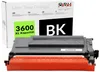 A black laser toner cartridge is shown in front of its packaging box. Produktbild-Vorschau