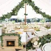 Collage of images showing artificial eucalyptus garlands used for decoration in various settings. Anteprima dell’immagine prodotto