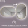 HOKO LED Specchio ovale con cornice in metallo 60x100 cm Anteprima dell’immagine prodotto 5