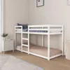 A white wooden bunk bed in a bedroom setting. Náhľad obrázku produktu
