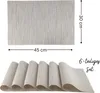 Platzmatten 6er Set, Tischset gewebt 45x30 cm beige, Produktbild-Vorschau 2