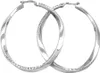 Creole Creolen Ohrringe oval geschwungen echtes 925 Silber Produktbild-Vorschau 1