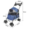 Hundebuggy Hundewagen mit Meshfenster, Klappbar mit 2 Produktbild-Vorschau 2